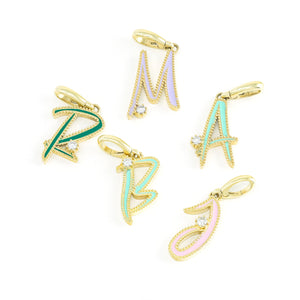 Enamel Initial Charm