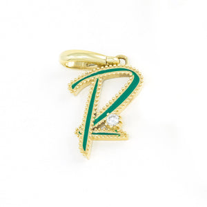 Enamel Initial Charm