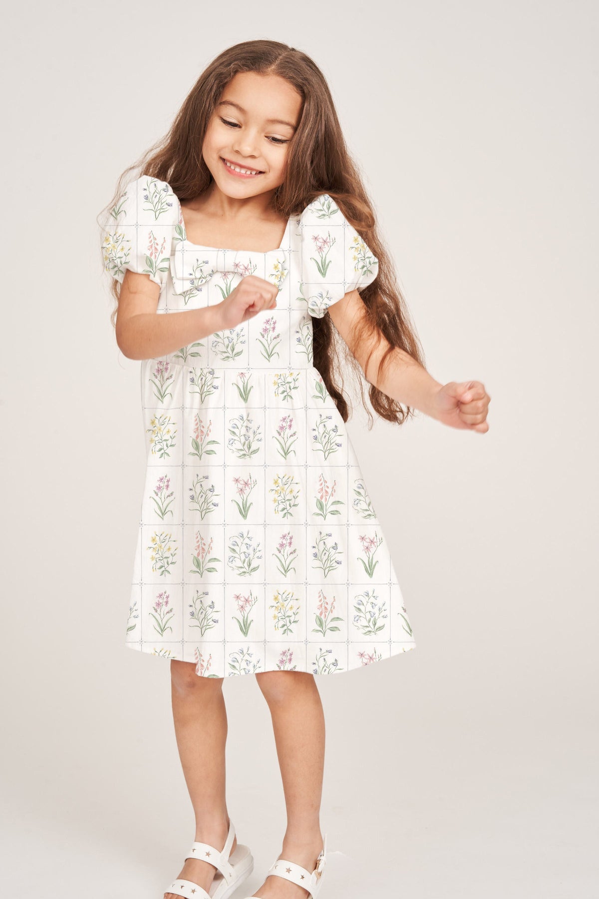 The Kylie Girl Dress in Tuscan Garden Floral