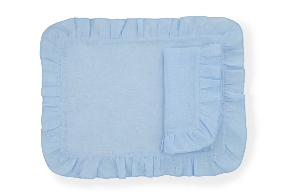 Ruffles Mavi Napkin and Placemat, Set of 2