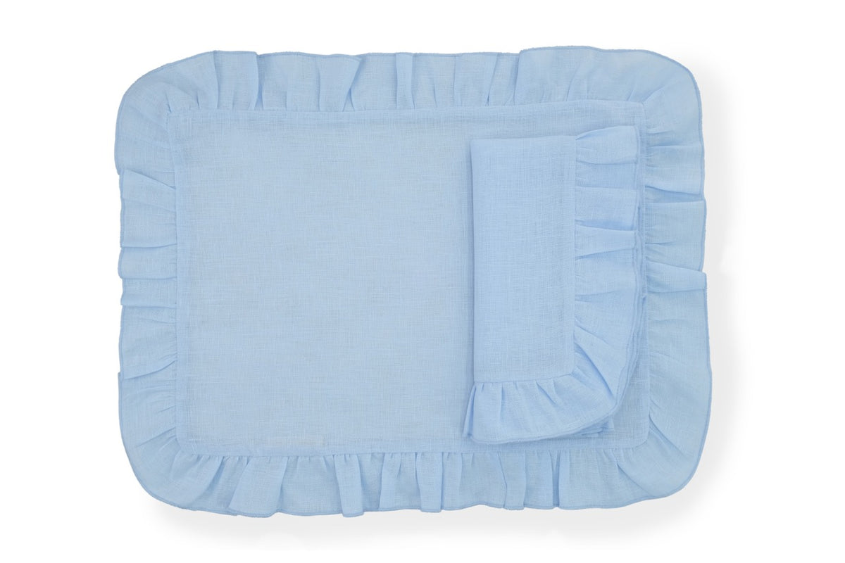 Ruffles Mavi Napkin and Placemat, Set of 2