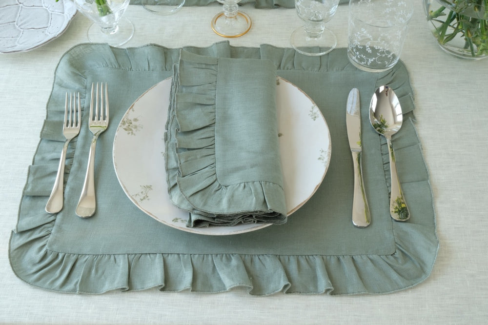 Ruffles Sea Sonen Napkin, Set of 4