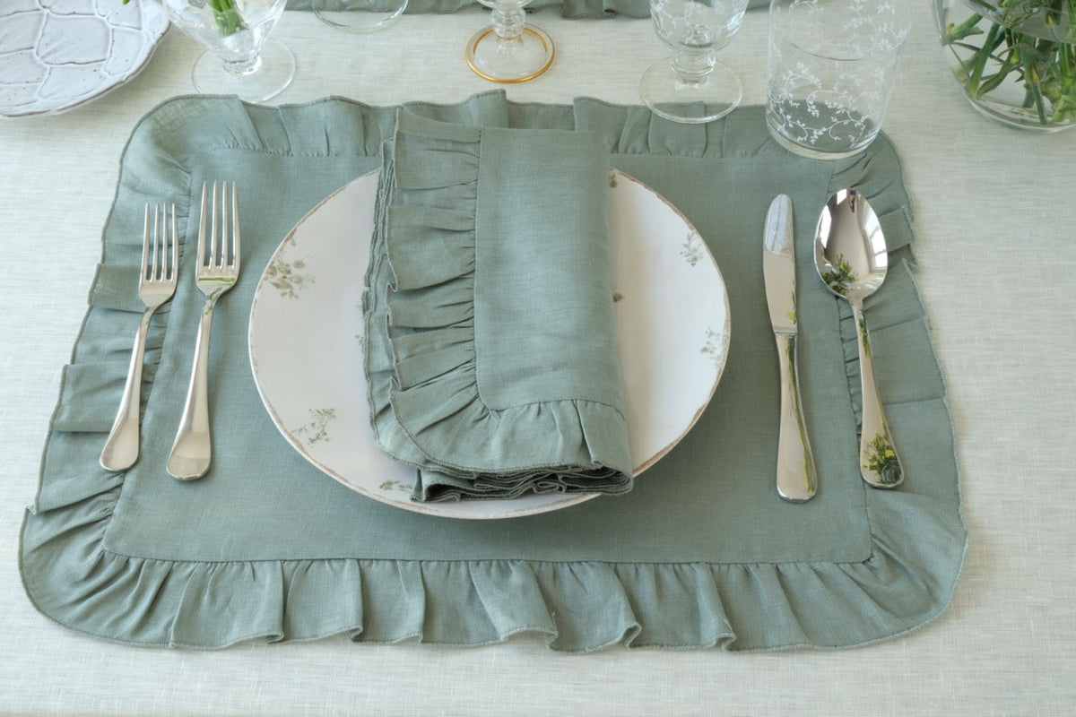 Ruffles Sea Sonen Napkin, Set of 4