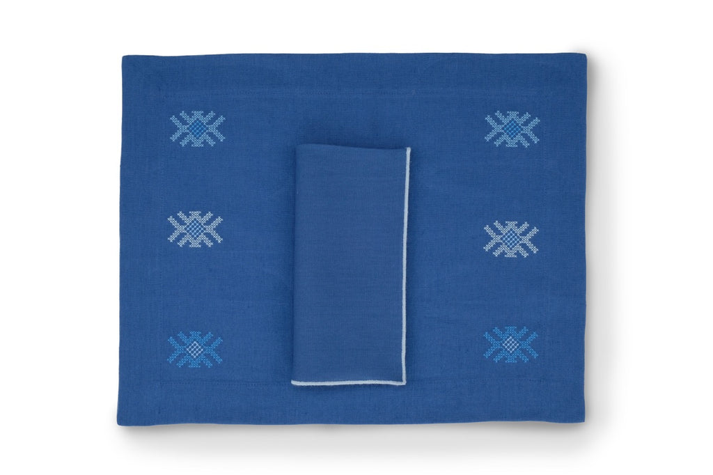 Azul Napkin with Light Blue Small Trim, Set of 4