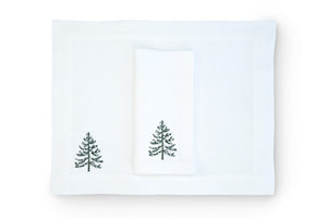 Sparkling Christmas Tree Napkin and Placemat, Set of 2