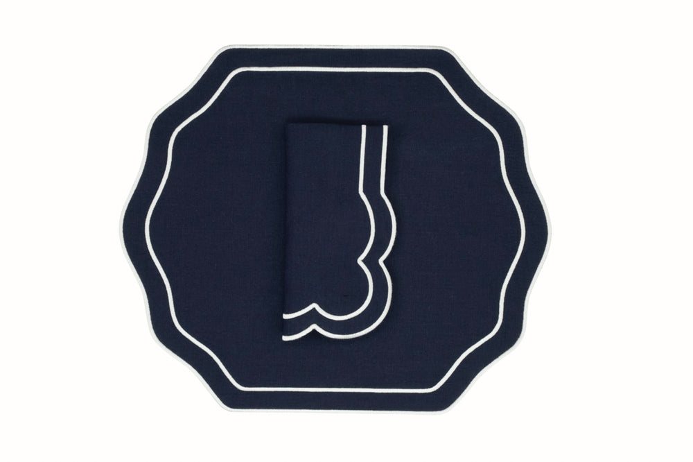 Stucco Linen Napkin and Placemat Eclipse, Set of 2