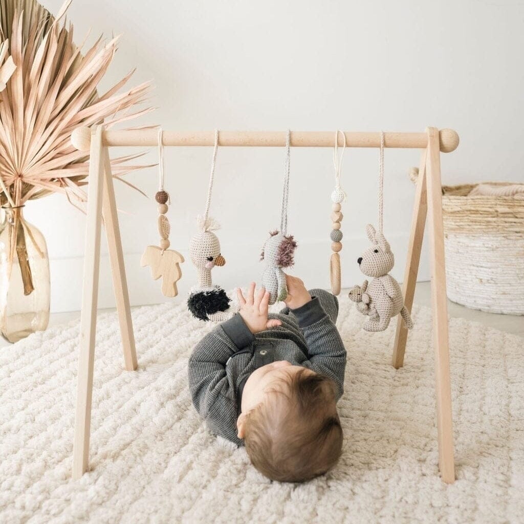 Baby Gym with Crochet Toys- Safari