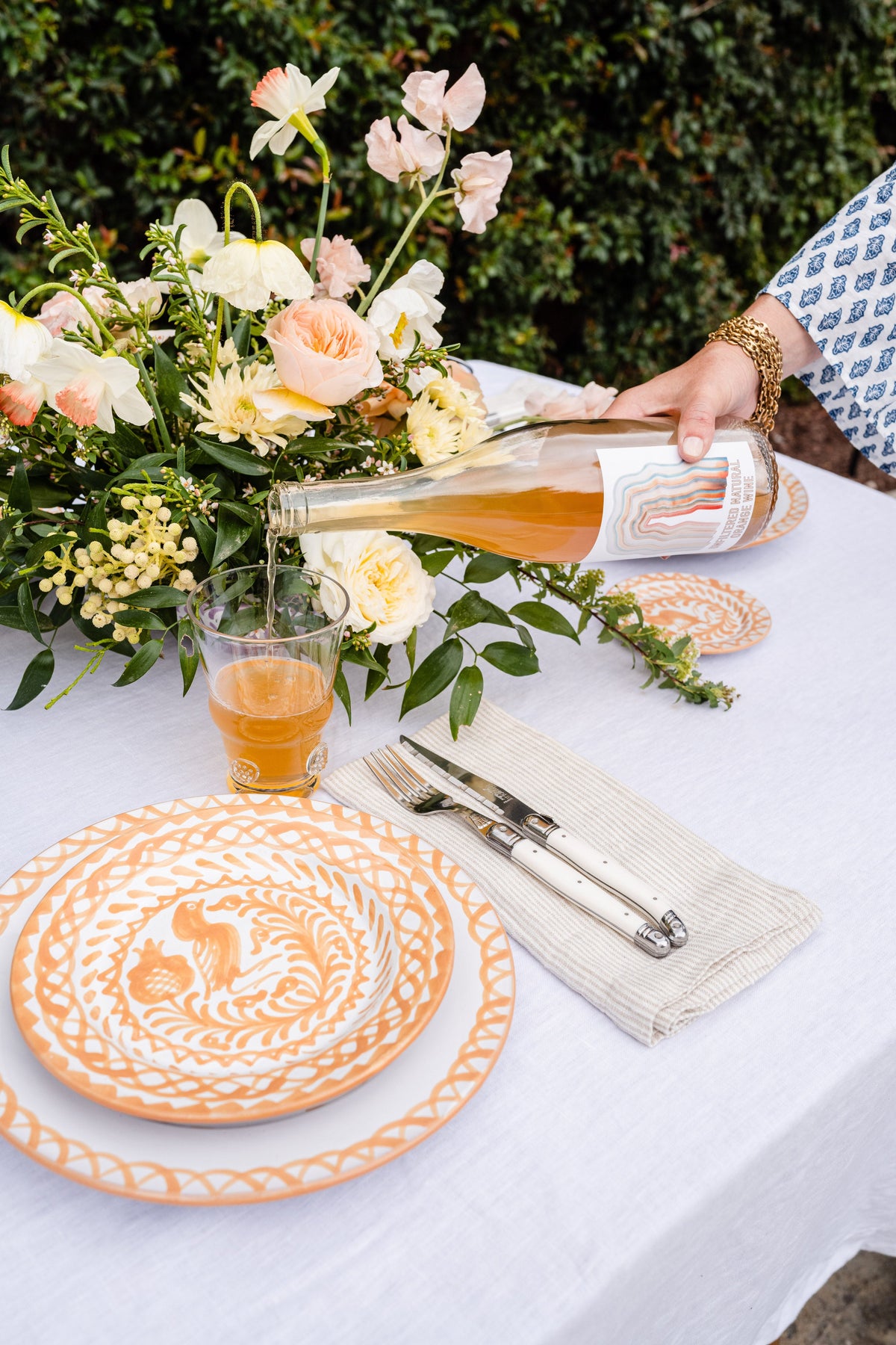 Casa Melocoton Salad Plate with Traditional Designs