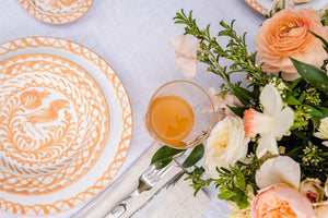 Casa Melocoton Salad Plate with Traditional Designs