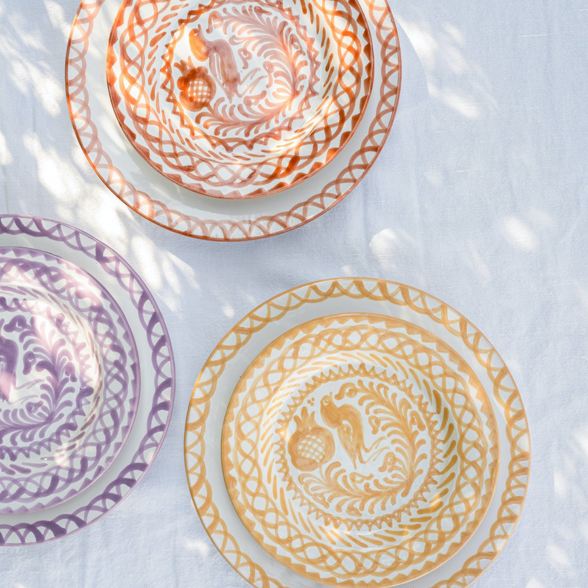 Casa Melocoton Salad Plate with Traditional Designs