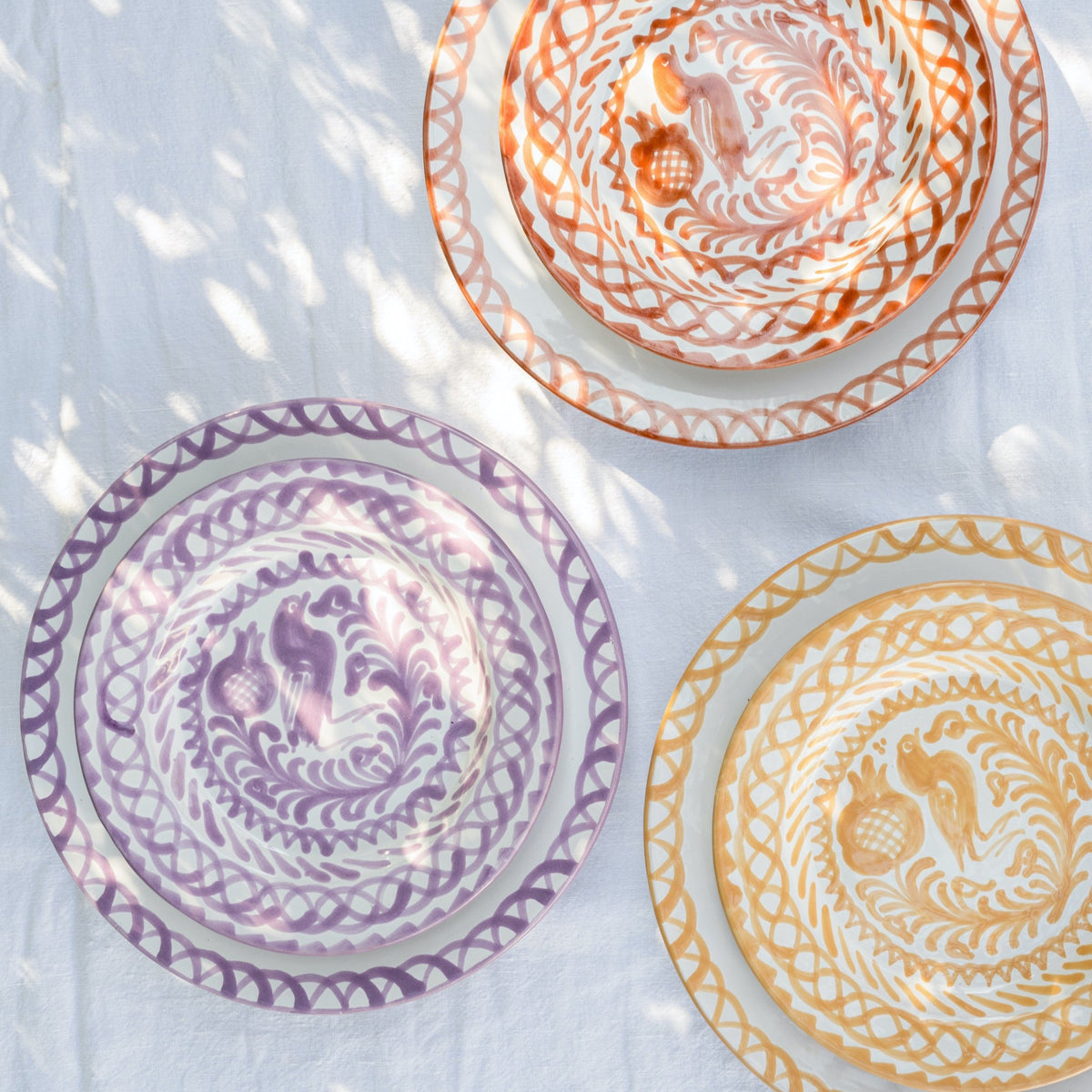 Casa Lila Salad Plate with Traditional Designs