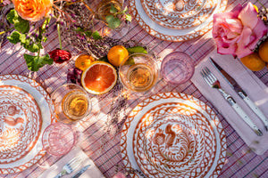 Casa Coral Salad Plate with Traditional Designs