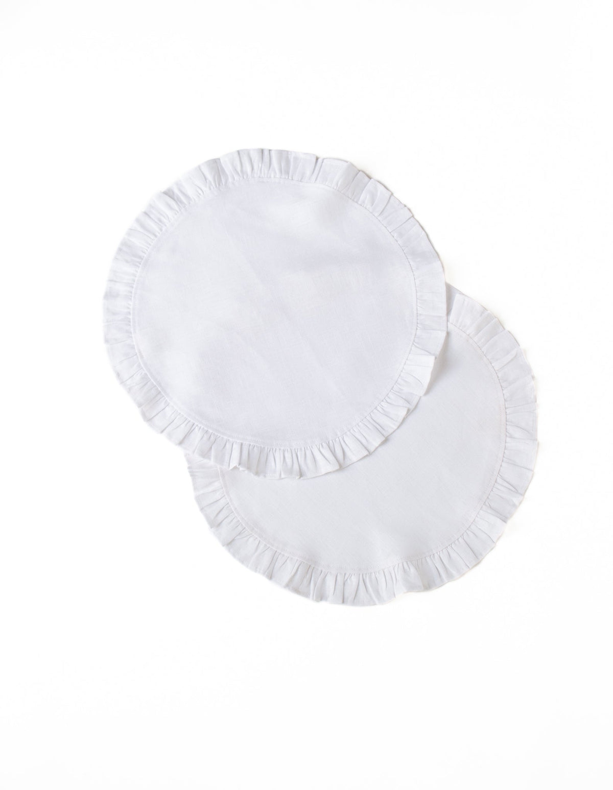 Linen Ruffle Placemats, Set of 2