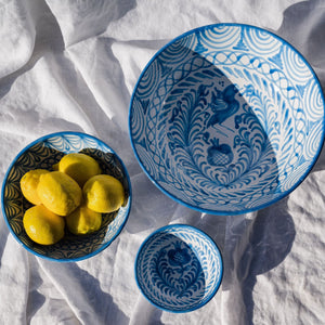 Casa Celeste Large bowl with Hand-Painted Designs