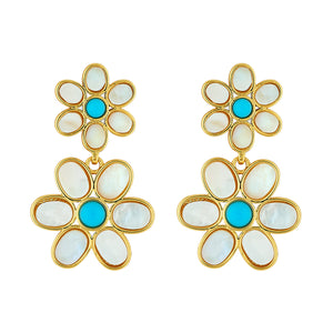 Daisy Double in Turquoise