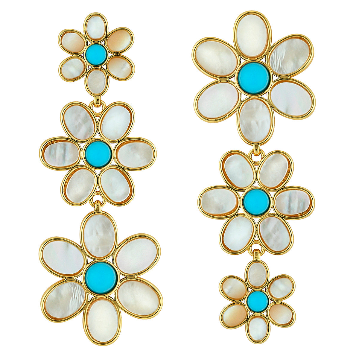 Daisy Triple in Turquoise