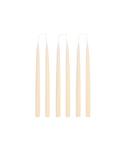 Danish Taper Candles in Ivory, Set of 6