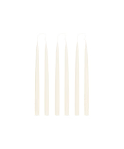 Rebecca Udall Set of 6 35cm Danish Taper Candles, soft off White cream 