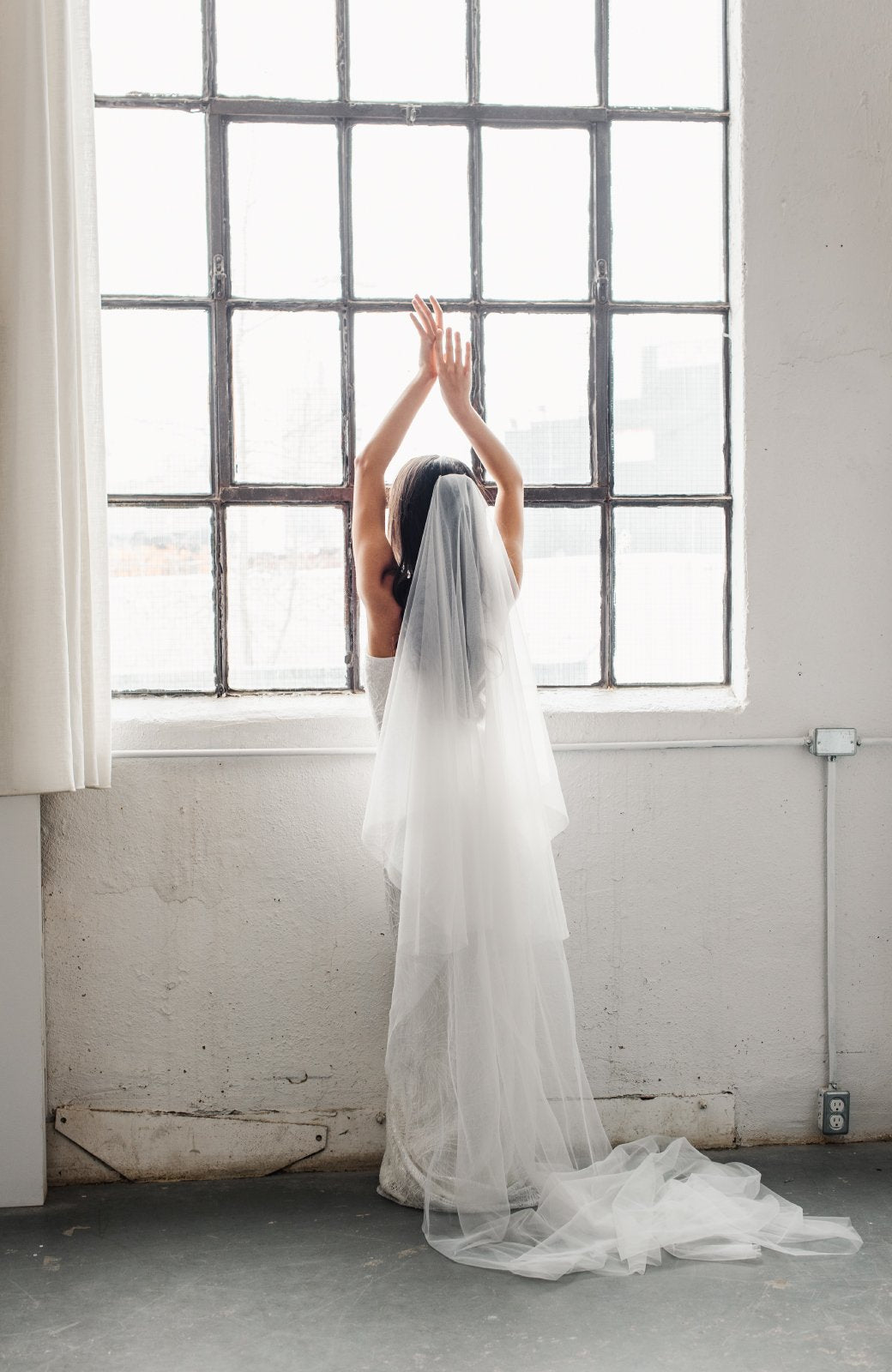 The Classic Silk Tulle Drop Wedding Veil - Daphne Newman Design