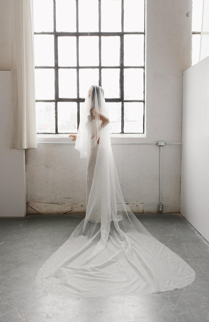 The Classic Silk Tulle Drop Wedding Veil - Daphne Newman Design