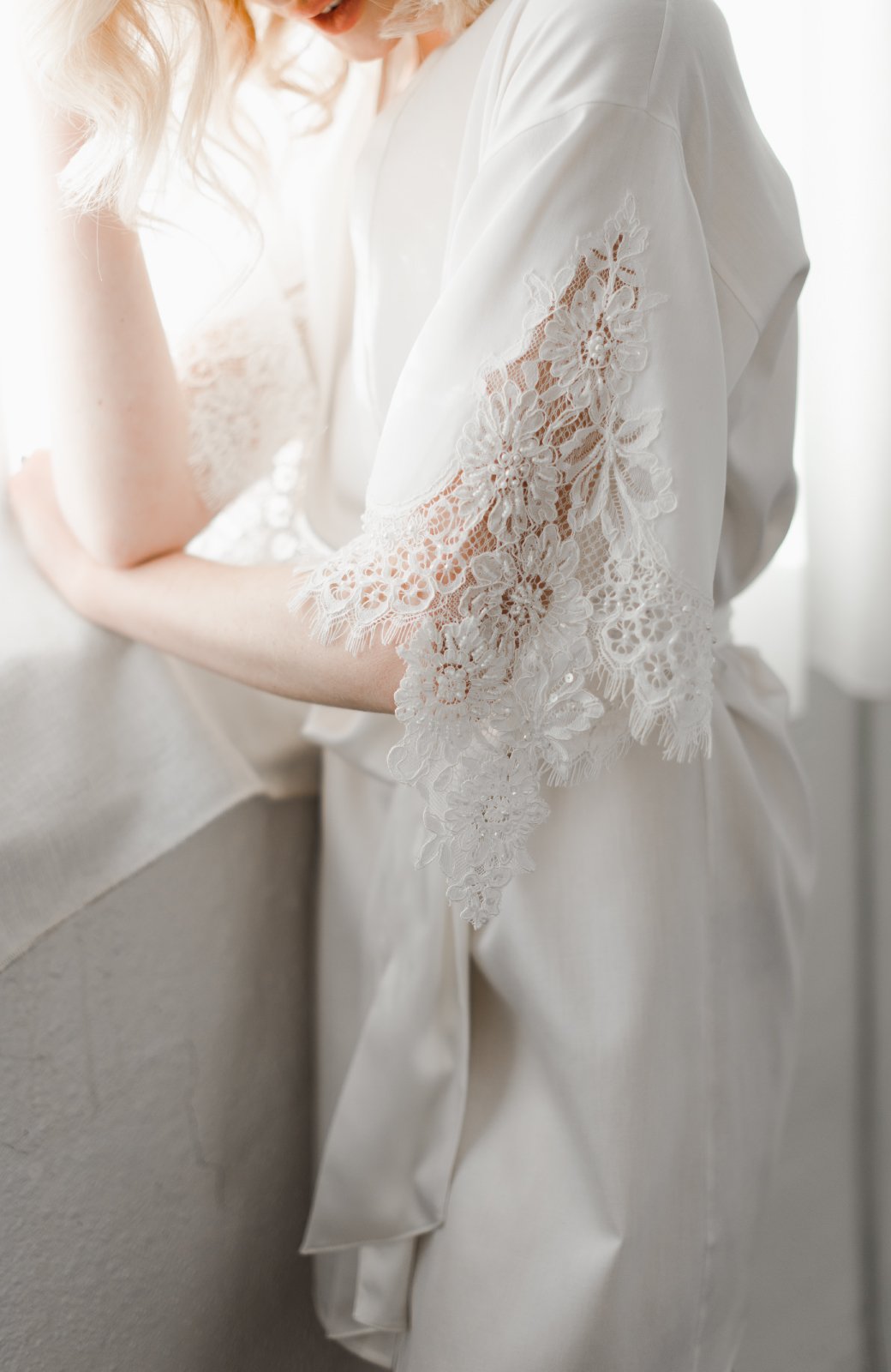 Emily White Cotton Robe