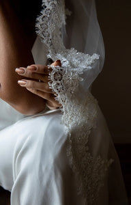 Catarina Beaded Lace Wedding Veil - Daphne Newman Design