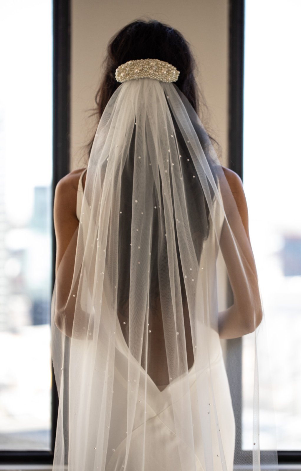 Petite Ana Bridal Pearl Hair Piece - Daphne Newman Design
