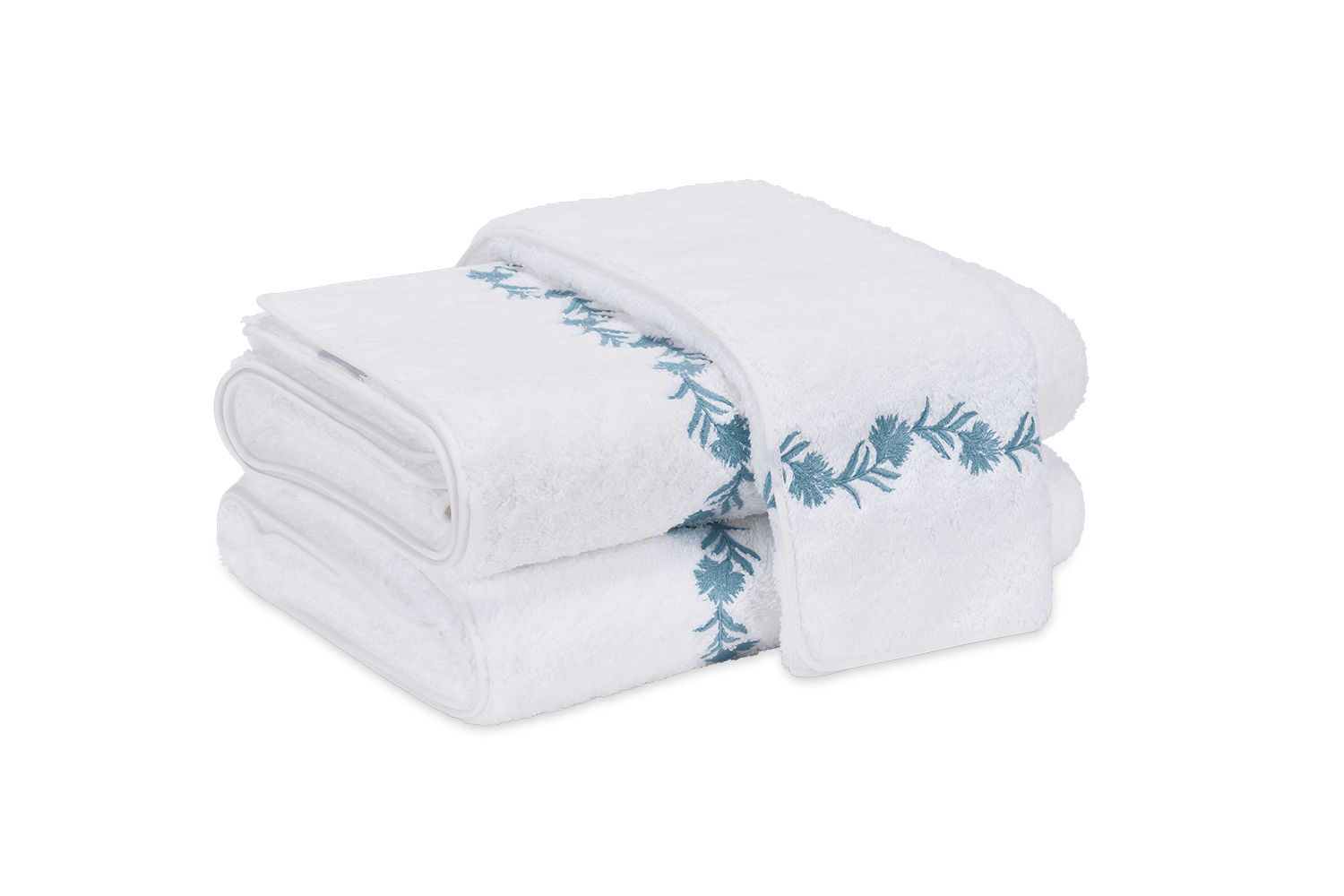 Daphne Bath Towels with Mongram in Palm