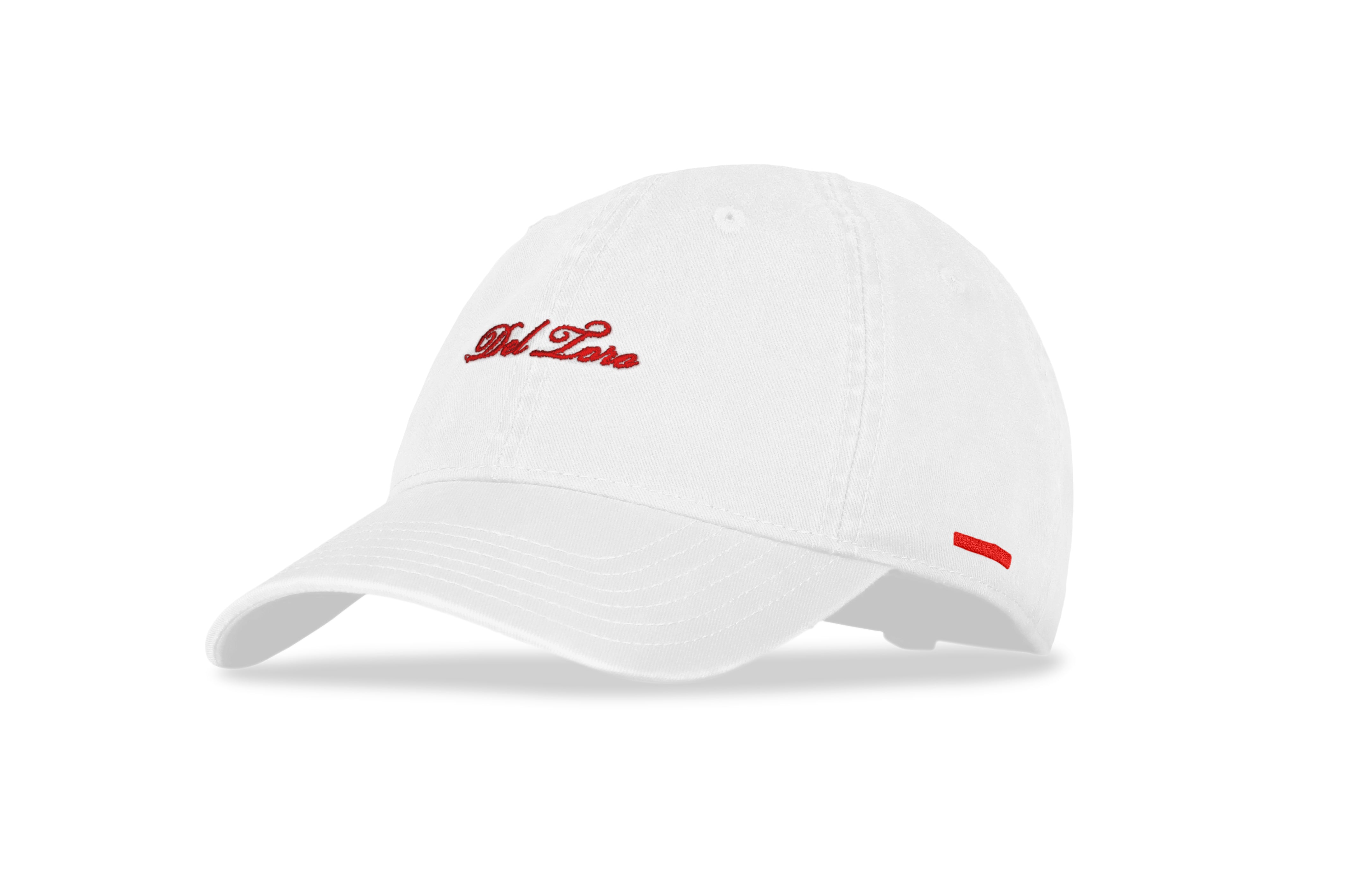 White Embroidered Cotton-Twill Adjustable Baseball Cap