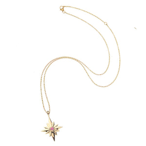 Forever Make A Wish Birthstone Star Pendant Necklace