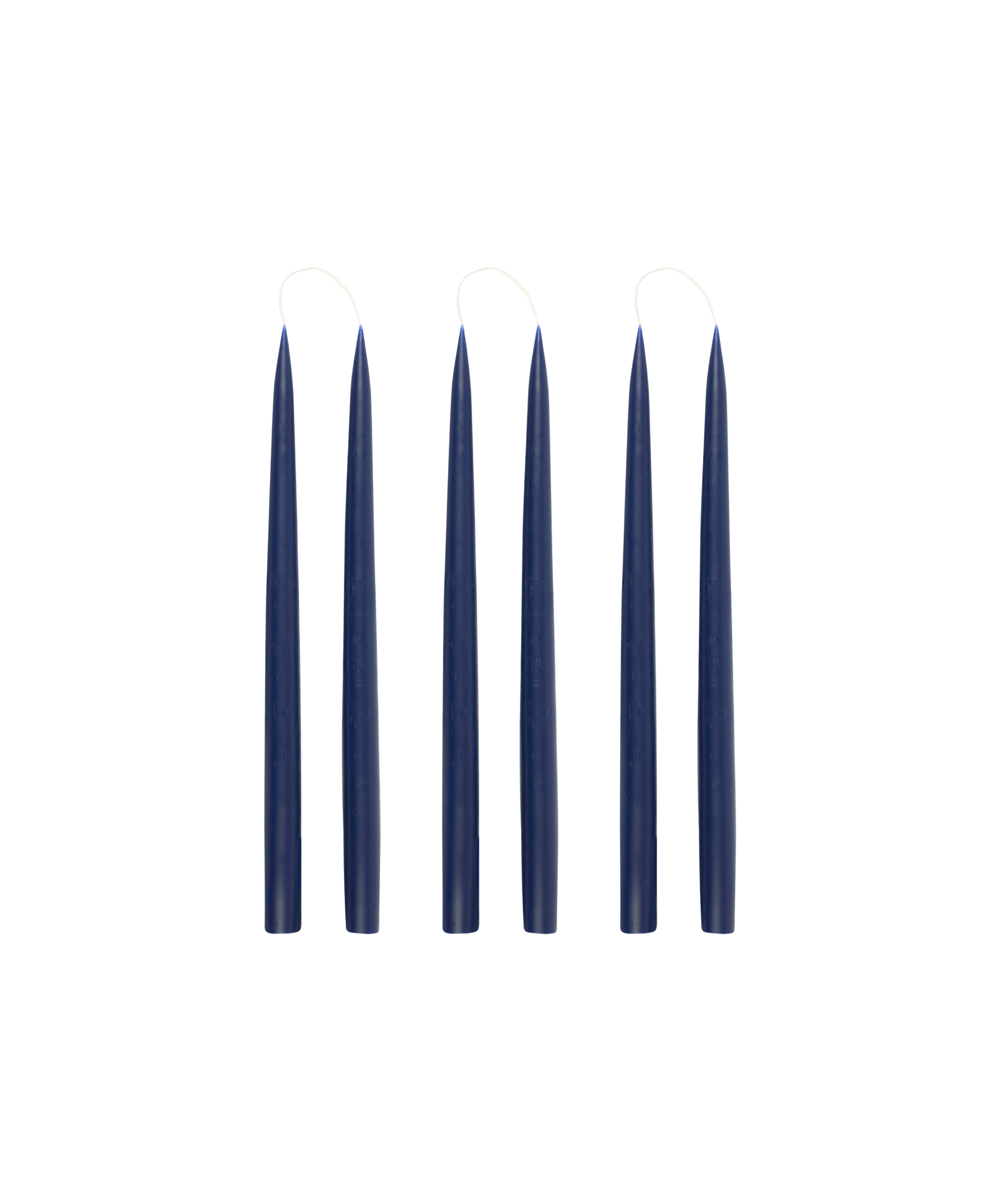 Rebecca Udall Set of 6 35cm Danish Taper Candles, Denim Blue, French Navy Blue