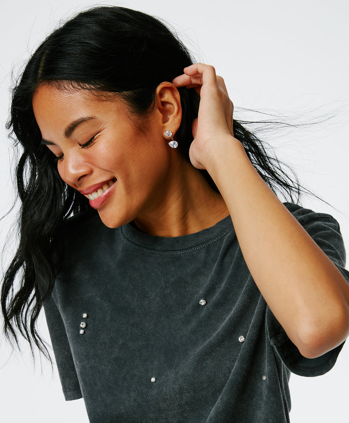 Diamond Girl Float Earrings Over The Moon