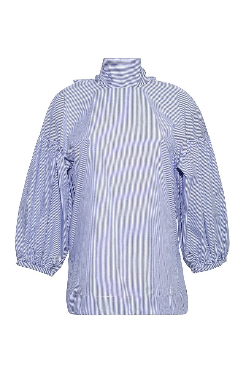 Diane Blouse in Stripe Blue