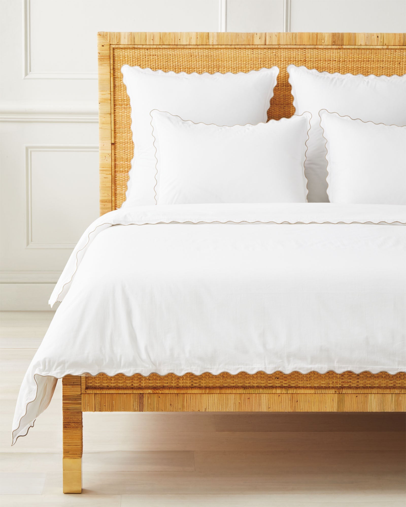 Wave Percale Duvet Cover (Queen, Doe)