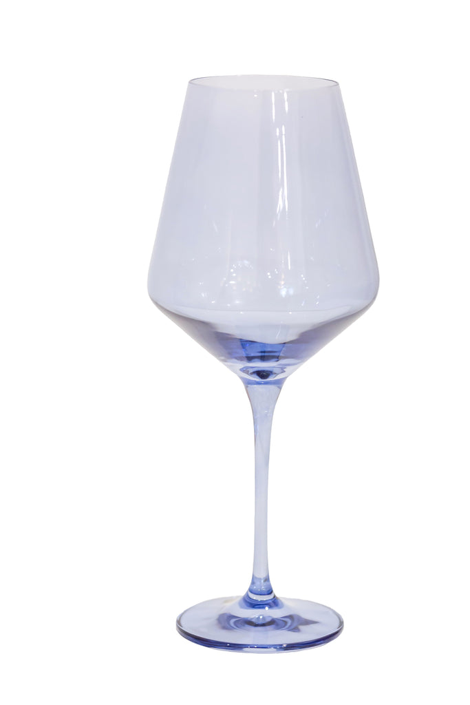 Wine Stemware, Set of 6 Cobalt Blue