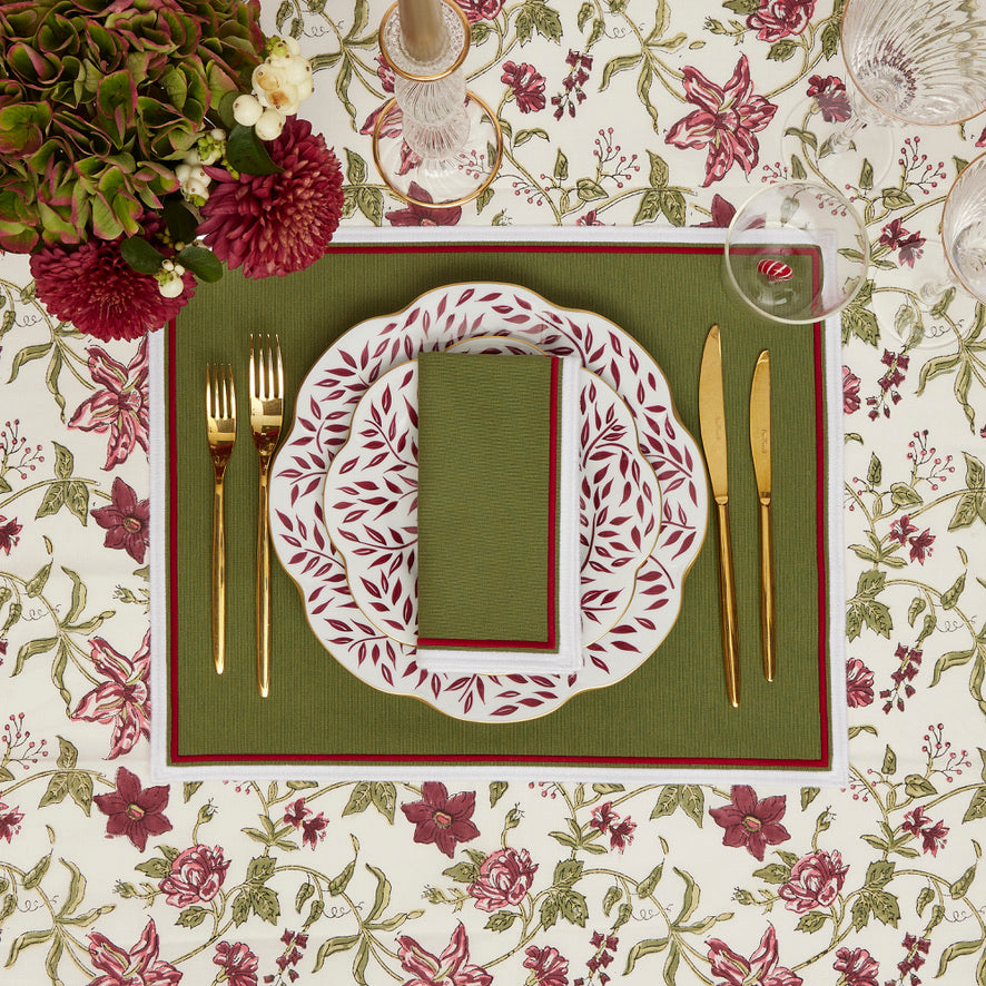 Festive Green Placemats, Set of 4