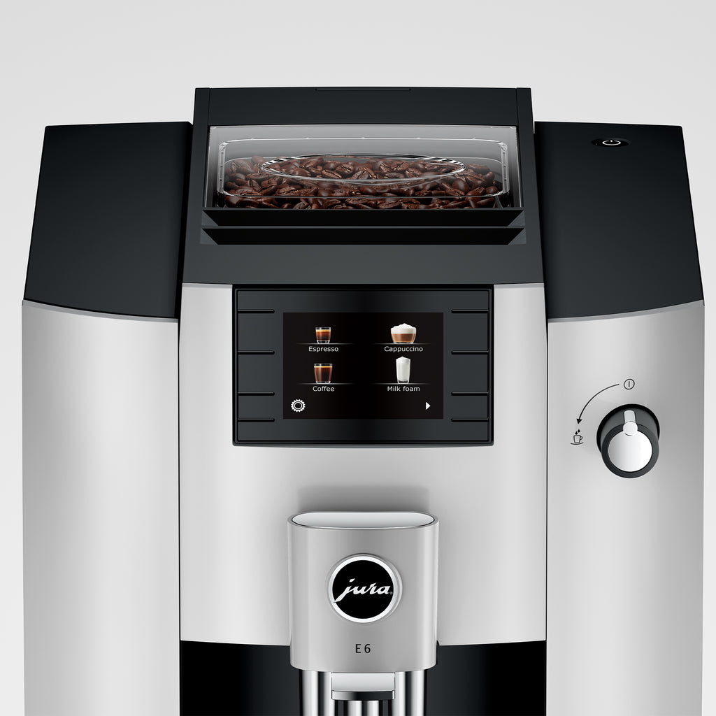 E6 Fully Automatic Coffee Machine in Platinum
