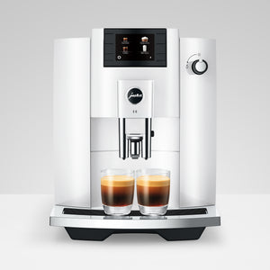 E6 Fully Automatic Coffee Machine in Piano White