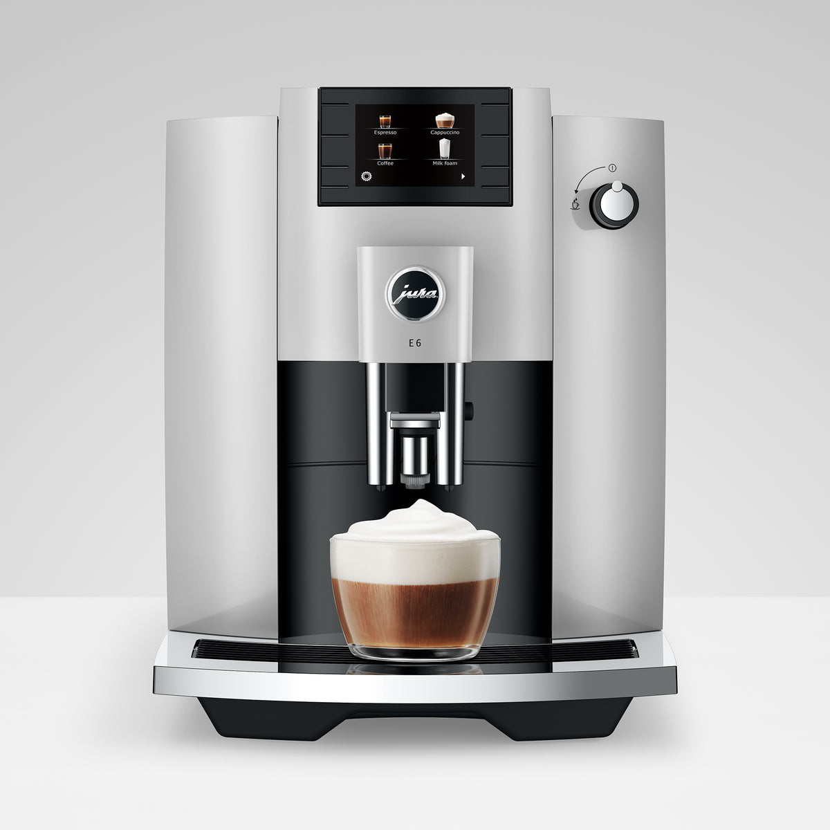 E6 Fully Automatic Coffee Machine in Platinum