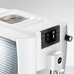 E6 Fully Automatic Coffee Machine in Piano White