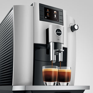 E6 Fully Automatic Coffee Machine in Platinum