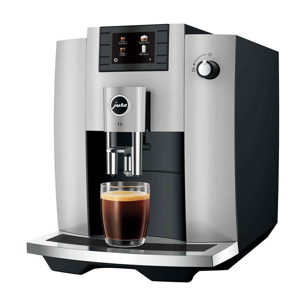 E6 Fully Automatic Coffee Machine in Platinum