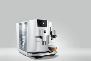E8 Fully Automatic Coffee Machine in Piano White