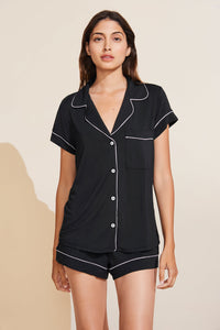 Gisele Shortie PJ Set in Black/Sorbet