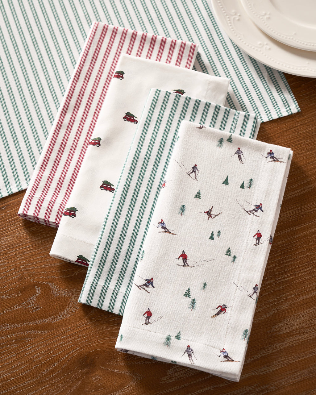 Signature Antique Red Ticking Table Linen