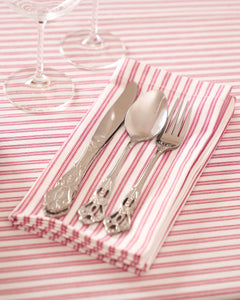 Signature Antique Red Ticking Table Linen