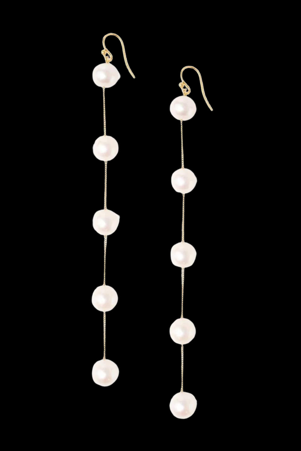 White Pearl Duster Earrings