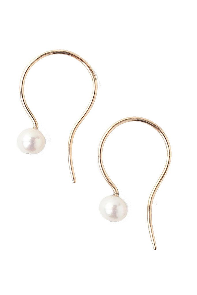 14k Pearl Earrings | Over The Moon