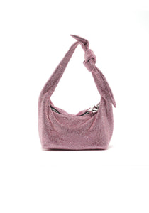 Waverly Pink Rhinestone Mesh Bag