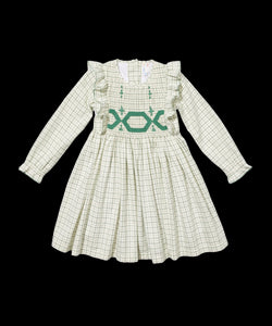 Emily Dress in Green Tattersall
